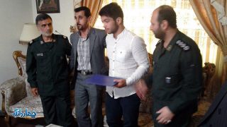 تجلیل تربیت بدنی سپاه از قهرمان چهاردانگه ای کشتی ساحلی جهان+تصاویر